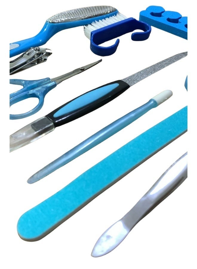 Home & Salon Nail Grooming Set – Full Manicure and Pedicure Kit with Scissors, Files, Buffers & Foot Tools-11 Piece - Image 4